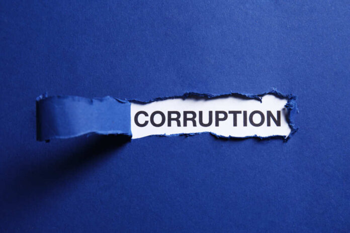 View,On,Word,Corruption,Through,Torn,Paper