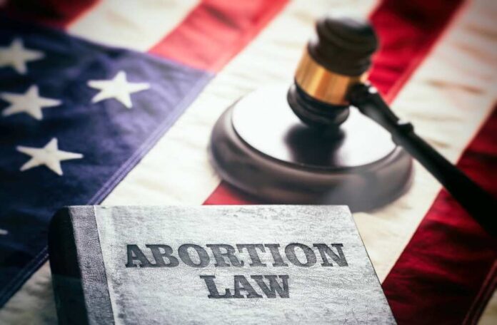 Abortion,Law,In,Usa,Concept.,Pregnancy,Termination,Ban.,Judge,Gavel