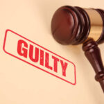 Guilty stamp with gavel