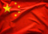 Red flag with five yellow stars, China's flag.