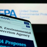 US Environmental Protection Agency website on smartphone screen