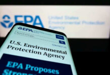 US Environmental Protection Agency website on smartphone screen