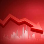 Red graph with downward arrow showing decline.