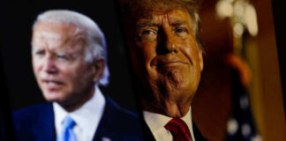 Joe Biden and Donald Trump side by side images