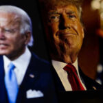 Joe Biden and Donald Trump side by side images.