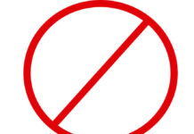 Elitist School REJECTS America First Education Plan Red prohibition symbol, circle with diagonal line.