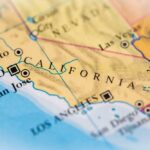 Trump BYPASSES California — New Rules Unleashed Close-up view of a map highlighting California and its major cities