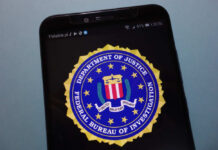 FBI logo displayed on a smartphone screen