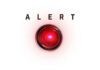 A red alert button with the word 'ALERT' above it