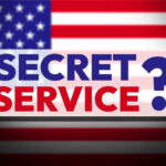 Secret Service Agent SHOOTS Himself Secret Service text over American flag background.