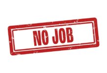 Red stamp with the text 'NO JOB'