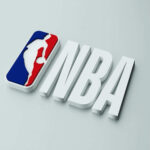 NBA logo on a white background.