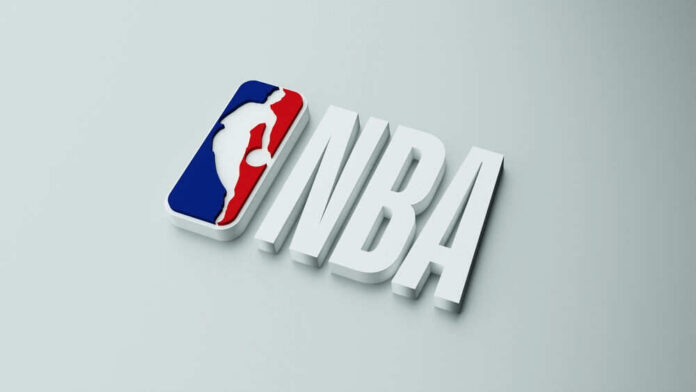 NBA logo on a white background.