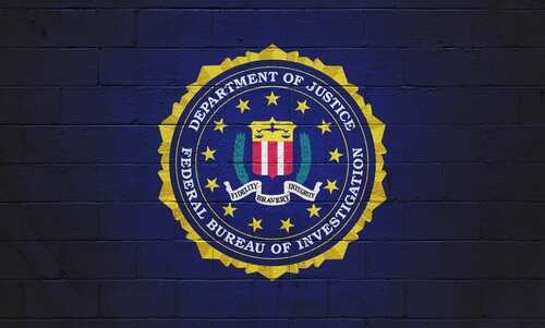 The,Fbi,Flag,(federal,Bureau,Of,Investigation),Painted,On,A FBI logo