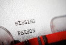 Body Found! Tip Leads To Search For Missing Woman Close-up of a typewritten document with the words 'MISSING PERSON'