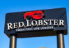 Red Lobster Out — DETAILS HERE! Red Lobster restaurant sign with red lobster logo.