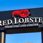 Red Lobster Out — DETAILS HERE! Red Lobster restaurant sign with red lobster logo.