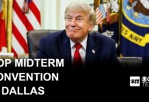 Trump Turns Midterms Into Mega Rally Trump announces first-ever GOP midterm convention in Dallas