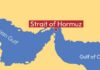 New Hormuz Blowback: Oil Lifeline in Peril Map highlighting the Strait of Hormuz between the Persian Gulf and Gulf of Oman
