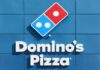 Domino's Pizza logo on a blue background