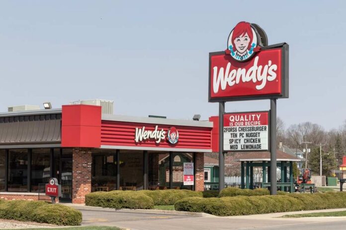 Peru,-,Circa,April,2023:,Wendy's,Fast,Food,Restaurant.,Wendys Wendy's fast-food restaurant exterior with large roadside sign