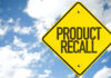 Border Blunder Yanks 15 Tons Of Beef Yellow product recall sign against cloudy sky