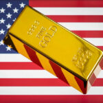 Ex-CIA Officer’s $40M Gold Stash Mystery Gold bar on American flag background