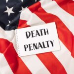 Notebook with message on an American flag background