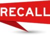 Red banner with the word RECALL in bold white letters